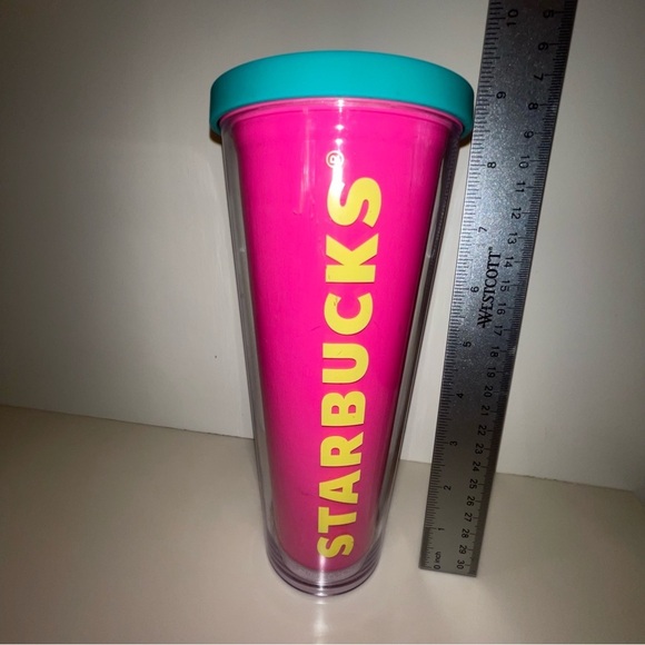 2014 Starbucks Hot Pink Tumbler Vendi Cold Cup - Picture 4 of 8